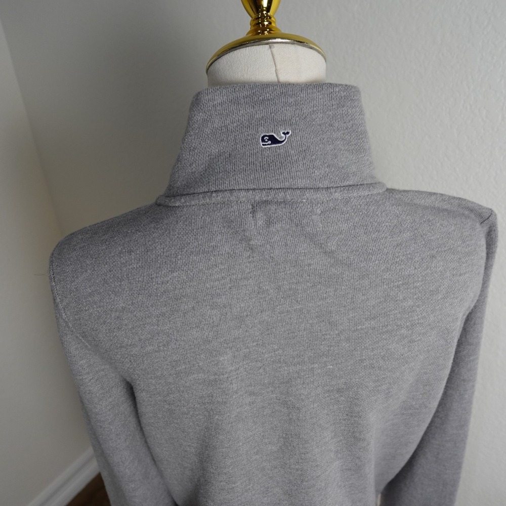 Vineyard Vines Shep Shirt Gray Pink 1/4 Zip Pullover Sweatshirt Women's S - Picture 11 of 16